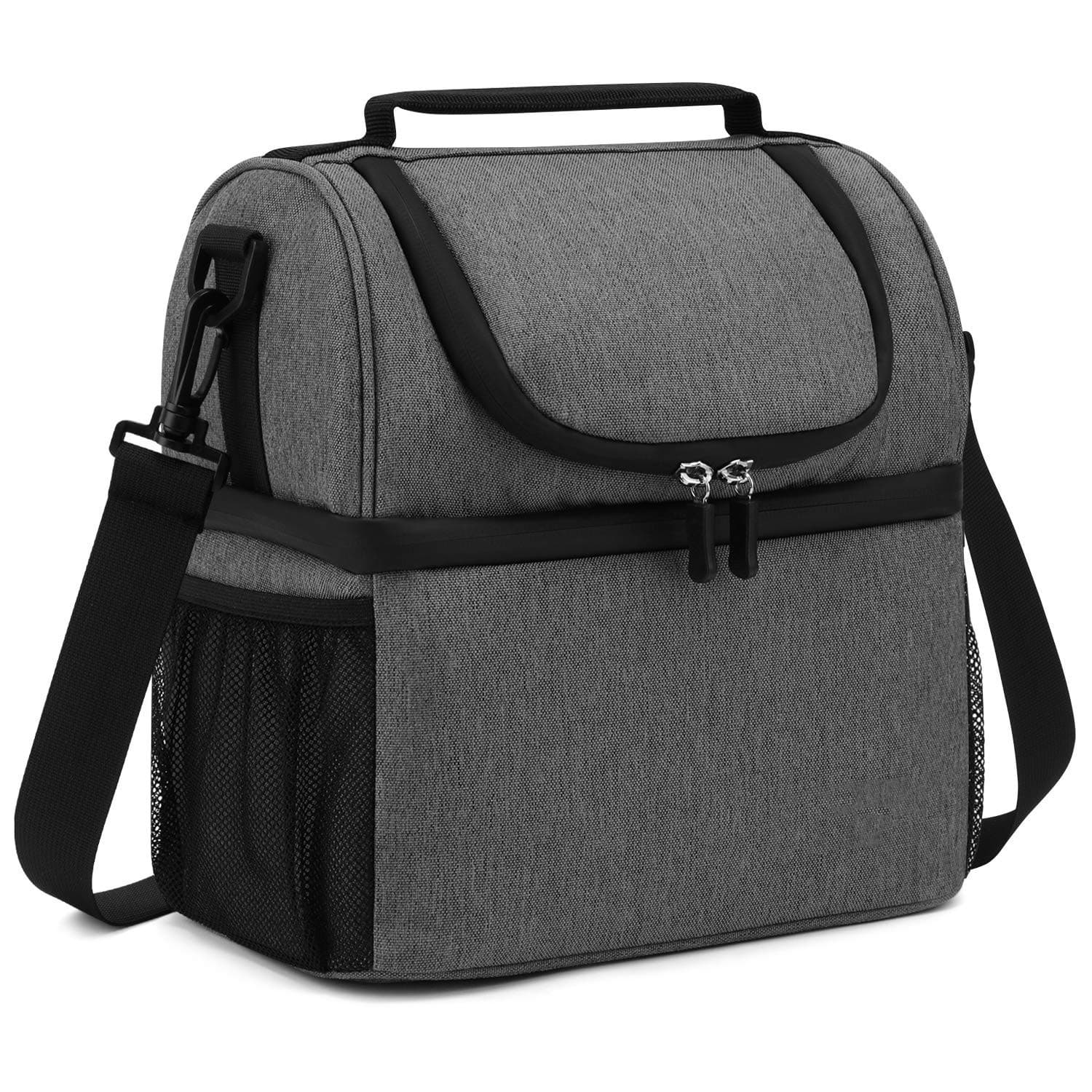 Amazon New Double-Layer Insulated Bag, Multi-functional Waterproof Thermal Bag, Compartment Durable Fresh-Keeping Ice Pack Lunch Bag