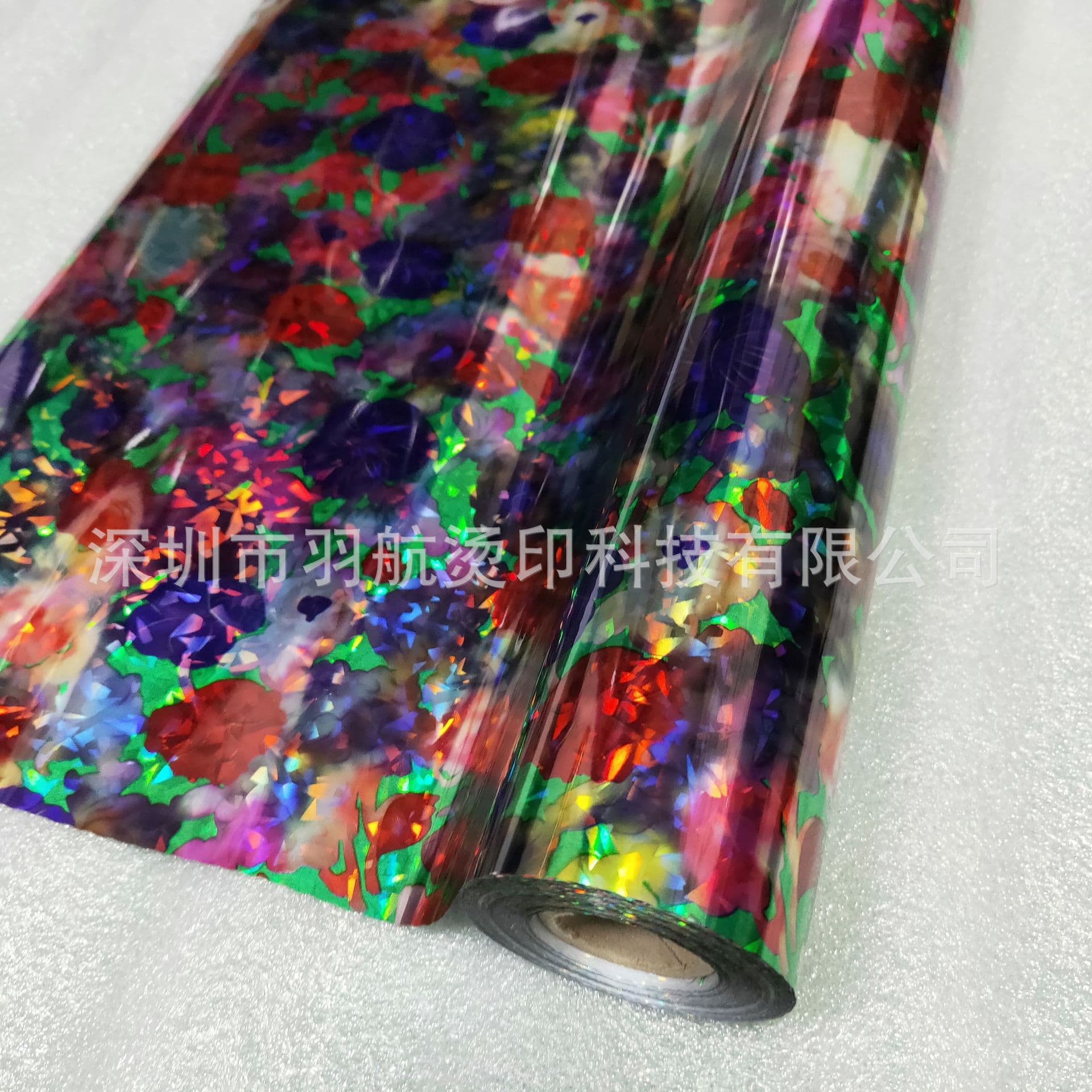 Laser flower hot stamping paper, crushed glass flower film