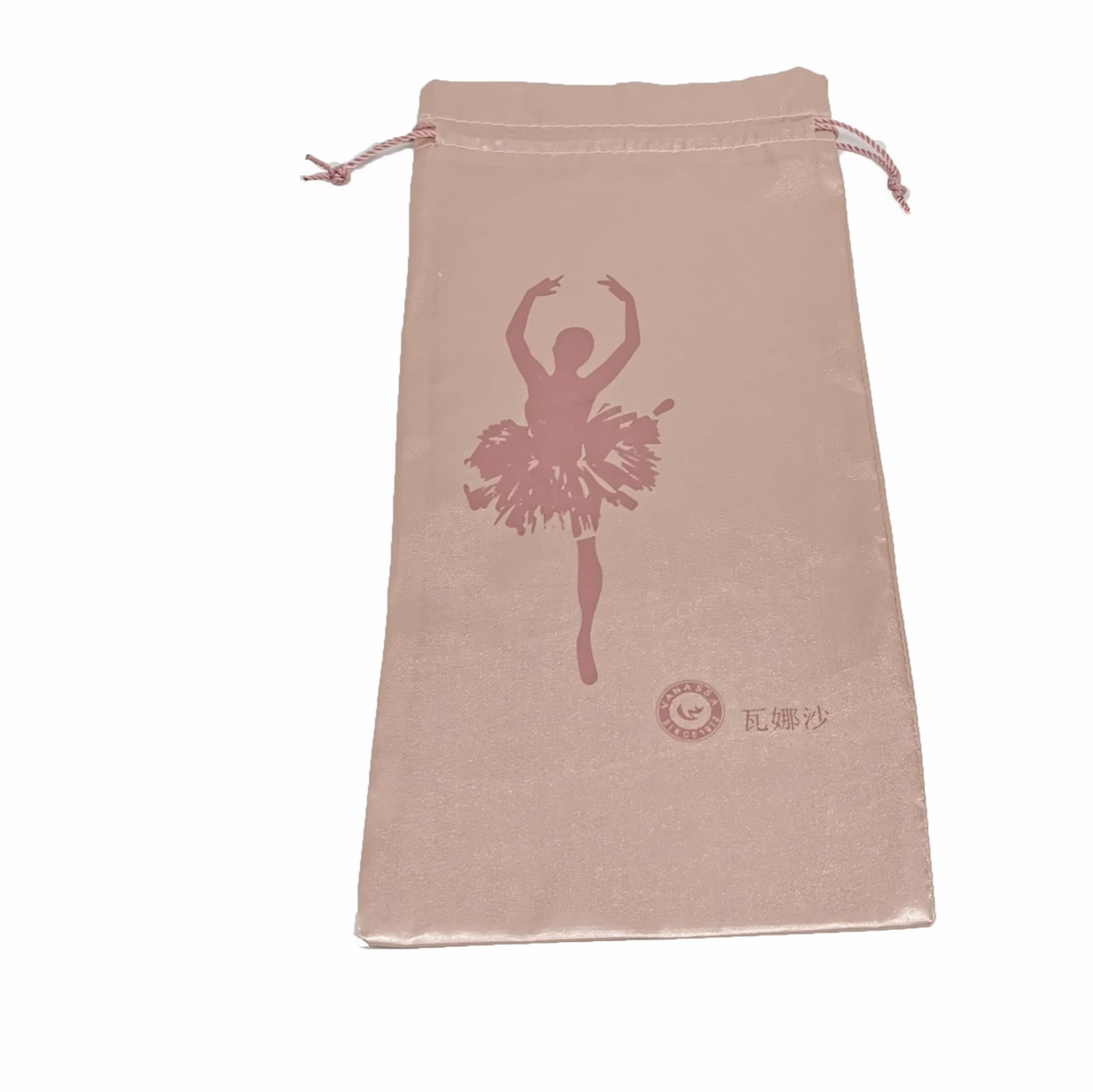 Factory custom drawstring bags underwear storage packaging dust-proof satin pouch pink wig satin bag