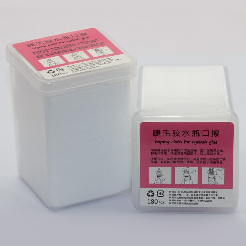 Lint-Free Nail Polish Remover Wipes, Magic Cotton Pads for Eyelash Glue Cleaning, Flat-Edge Nail & Lash Cleansing Pads