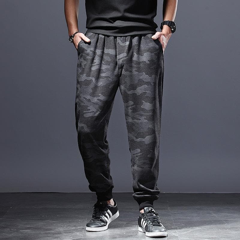 Breathable Elastic Plus Size Sports Ankle Pants Drawstring Pants For Men Casual Sweatpants Summer Fat Man Working Pants