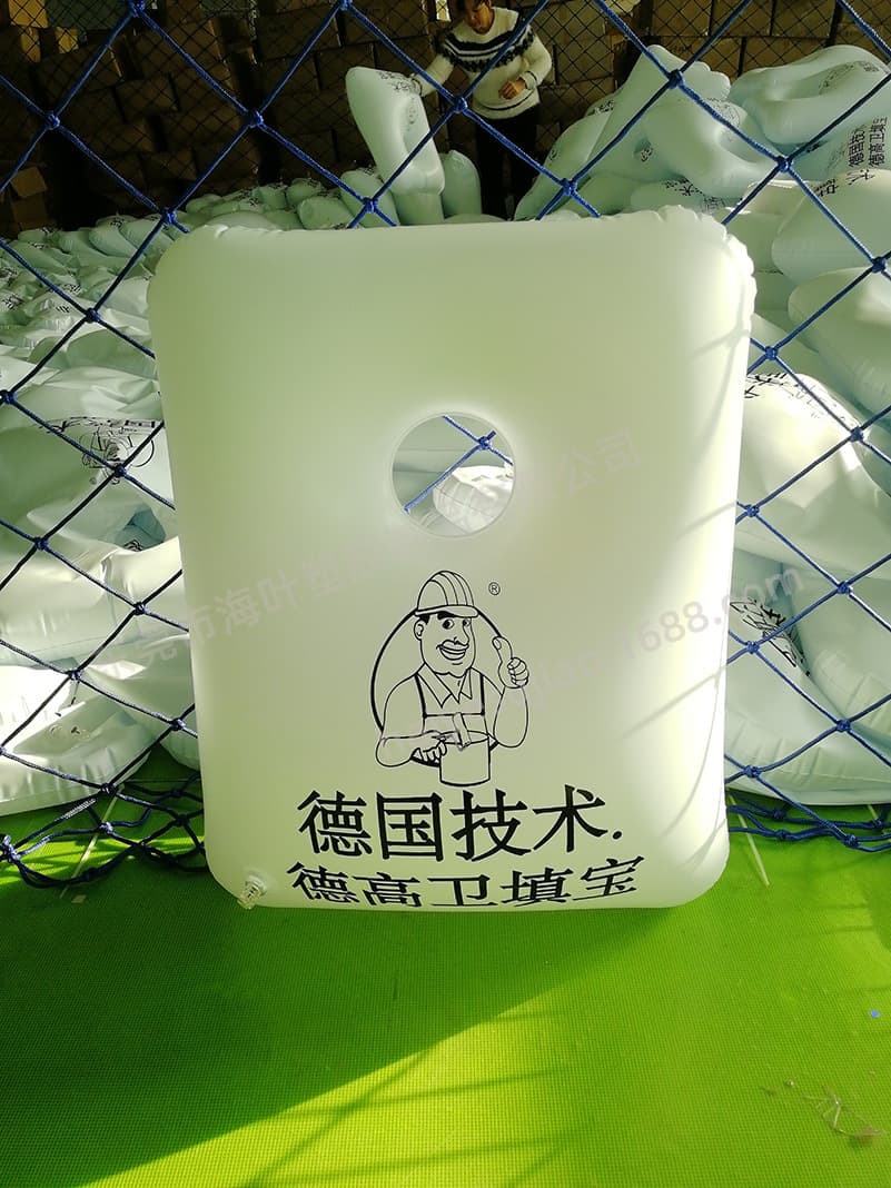 Manufacturer produces PVC inflatable leak-stopping airbags, bathroom and toilet filling air bags, and inflatable toilet packs.