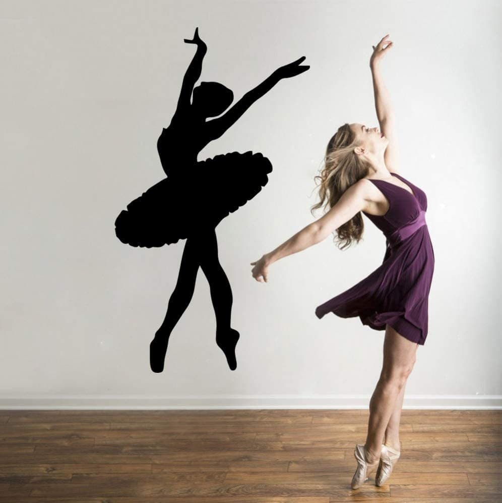 Creative Carved Wall Sticker of Ballerina Girl for Artistic Home Decor