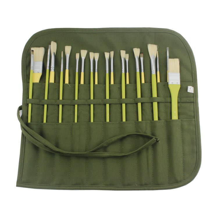 New Concept Brush Roll 22-loop Watercolor Brush Bag Gouache Pencil Case Canvas Wrap Calligraphy Pen Holder