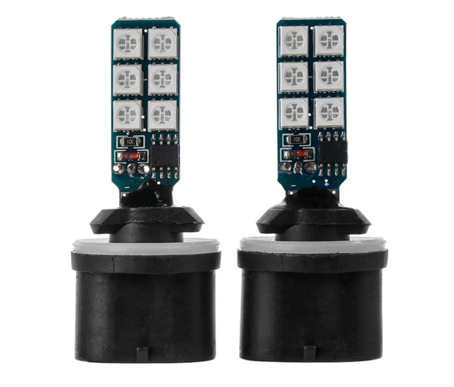 Car LED anti-fog lamp 880 881 5050 12SMD RGB with remote control colorful fog lamp headlight