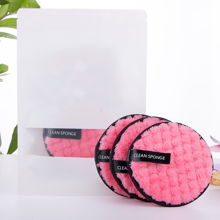 Factory Stock Lazy Cleansing Water Makeup Sponge Face Wash Sponge Makeup Remover Cotton Double-Sided Velvet Large Round Beauty Tool