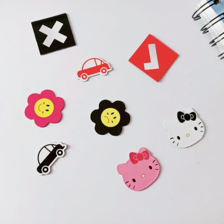 Self-Discipline Chart Accessories Magnetic Stickers Cartoon Expression Smiley Face Refrigerator Stickers Kindergarten Reward Stickers Refrigerator Door Home Cute