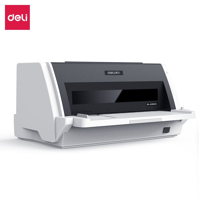 Deli DL-630KⅡ Dot Matrix Printer for Shipping Invoices, Checks, Deposit Slips, Flat-Bed Document Printer