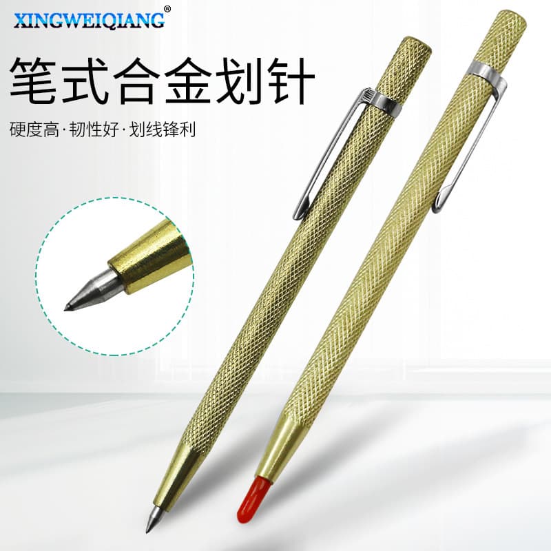 Alloy Scriber, Hard-Tip Pen-Type Scriber, Steel Plate Marker for Tiles, Cutting Steel Needle, Marking Tool
