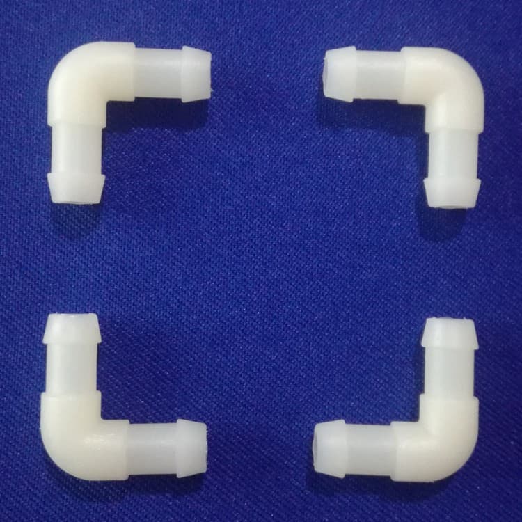 Wholesale 8mm nylon gas oil aquarium plastic hose L-shaped small bend connector for massage chairs