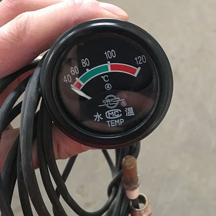 Direct Reading Water Temperature Gauge 55mm 40-120 Degrees Sensor Probe M16*1.5 NPT3/8 3m Hose Water Temperature Gauge