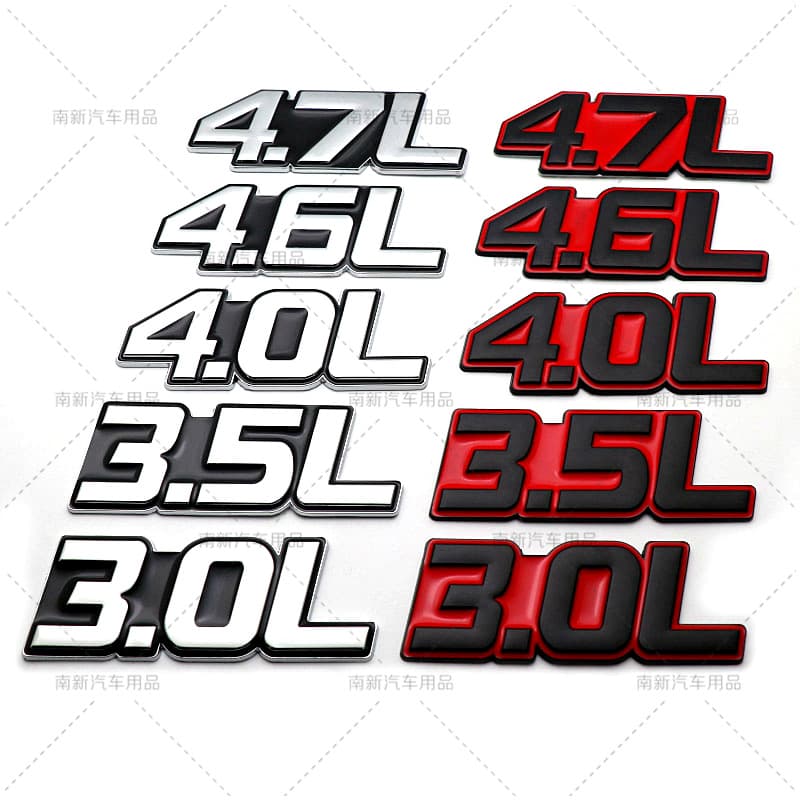 Car displacement label 3.0L3.5L4.0L4.6L4.7L modified labeling