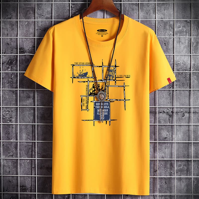 Kuaishou New Summer Wholesale Men's Short Sleeve T-Shirt Undershirt Men's Clothing Round Neck Tee Trendy Couple Half Sleeve Men's T