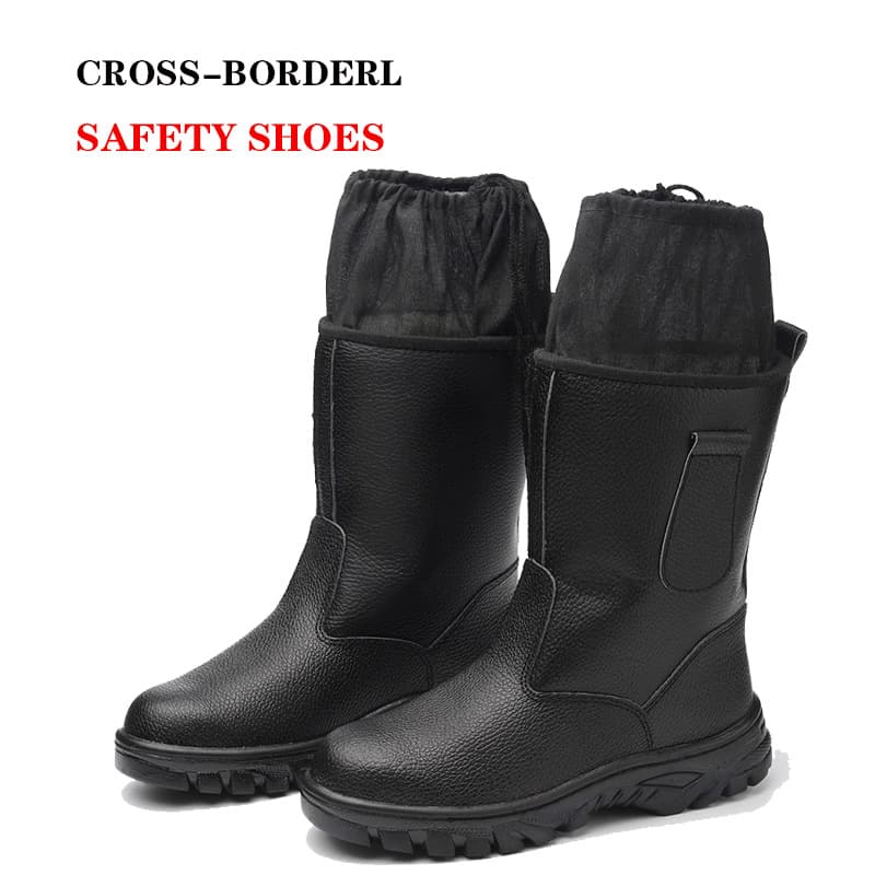 Cross-Border Labor Protection Shoes High-Top High-Cut Large Size Boots, Oil, Acid, Alkali Resistant, Impact and Puncture Proof High Safety Boots