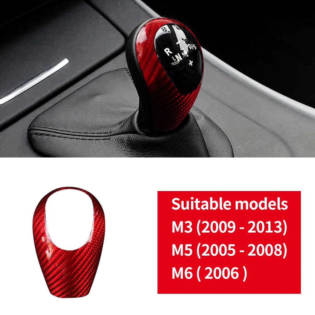 Carbon Fiber Gear Shift Cover Trim Panel for BMW Old M Series M3 M4 Handle Bar Console Sticker