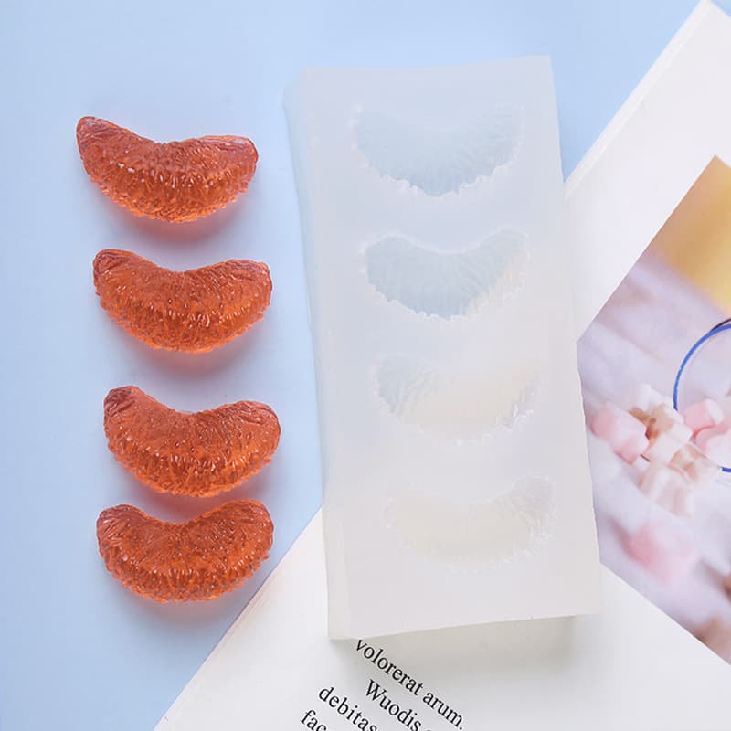Simulated fruit chocolate cake fondant aromatherapy candle plaster DIY material orange petal candle silicone mold