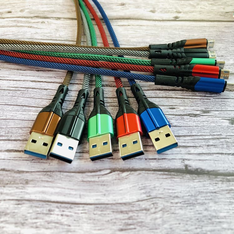 Factory Wholesale Suitable for Android Apple Threaded Knight Mobile Phone Data Cable 2.4A Fast Charging TypeC Charging Cable