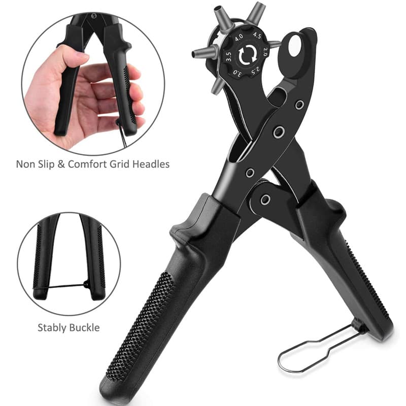 Belt Punch Plier Multi-Function Hole Puncher Manual Tool Belt Hole Punch Flat Pliers