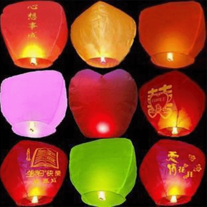 Sky Lantern Factory Wholesale Large Wish Paper Lanterns, Creative River Lanterns for Romantic Wishes Release