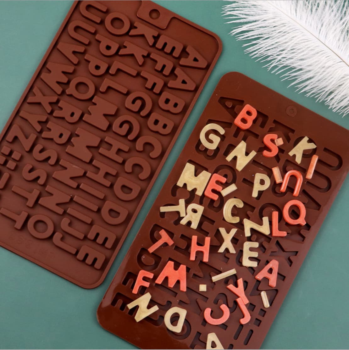 English letters and numbers silicone chocolate chip mini fondant mold digital chocolate mold DIY cake mold