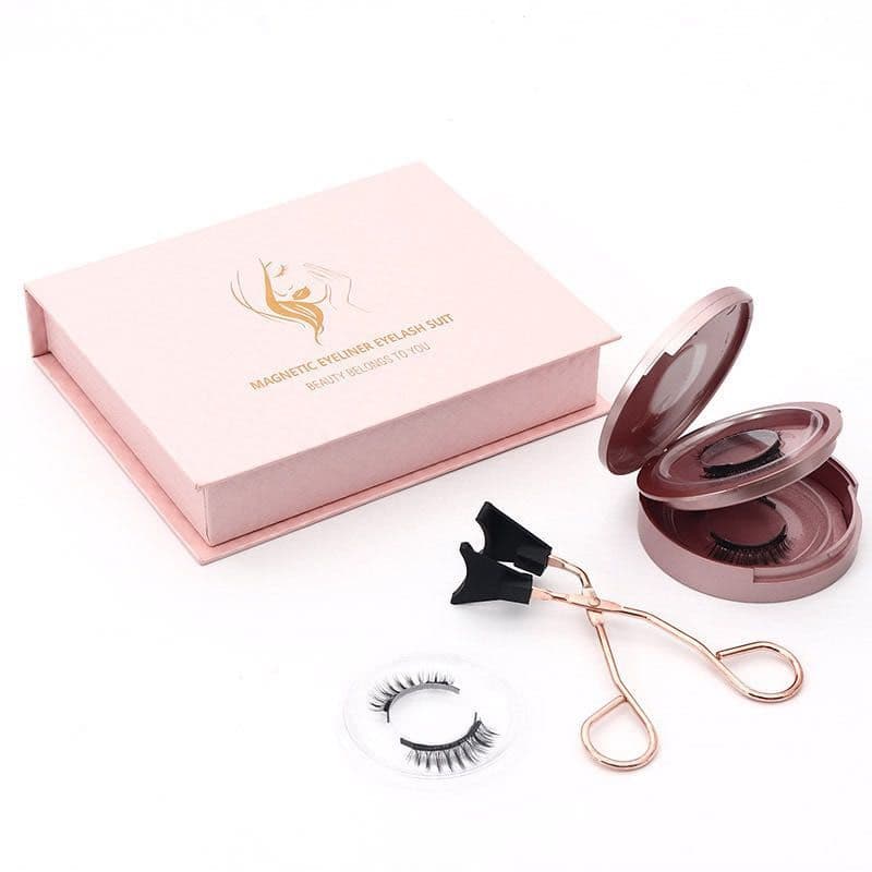 TikTok Same Style Magnetic Eyelash Set Magnetic False Eyelashes Magnetic Eyelash Hard Magnetic Lash Curler Wholesale
