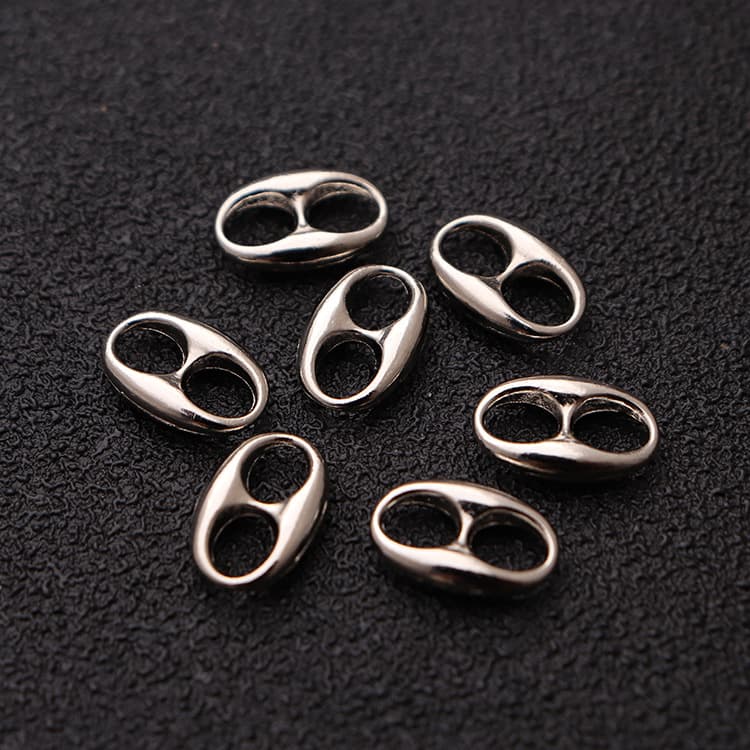 8-Shape Connector Buckle Zinc Alloy Figure-8 Buckle Pig Nose Buckle Eye Plate Keychain Ring DIY Jewelry Accessories Hardware Wholesale