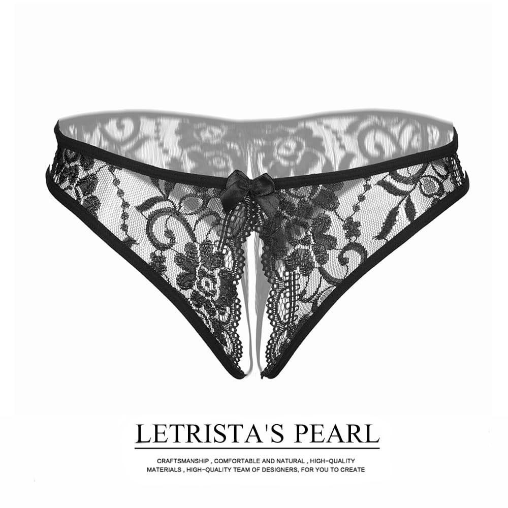 Women's underwear open-crotch no need to take off plus-size thong lace sexy Temptation Crotchless Panties