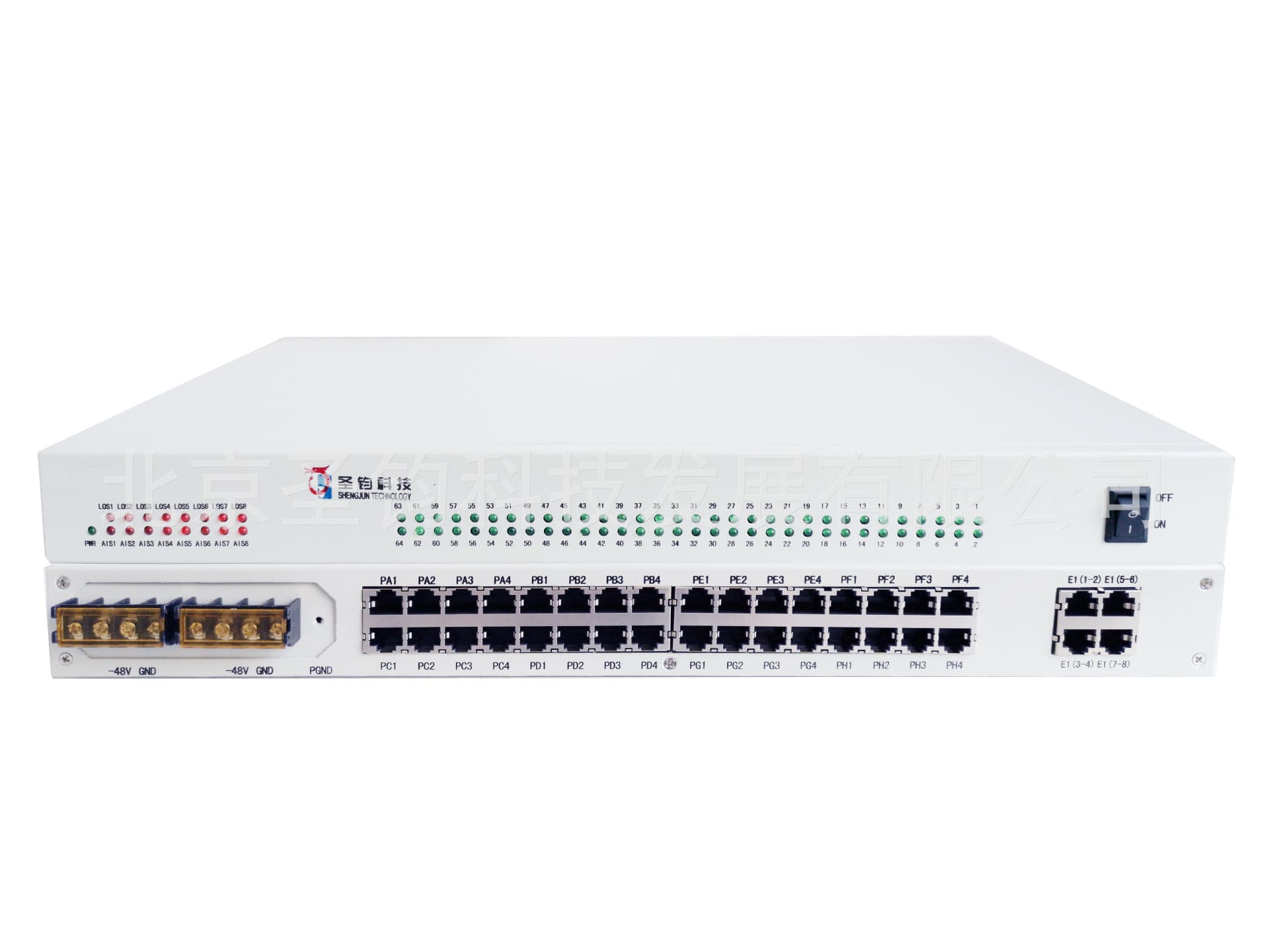 Carrier-Grade PCM Integrated Multiplexing Equipment + 64 Telephone Lines + 8 E1 Interfaces (Cross-Connect)
