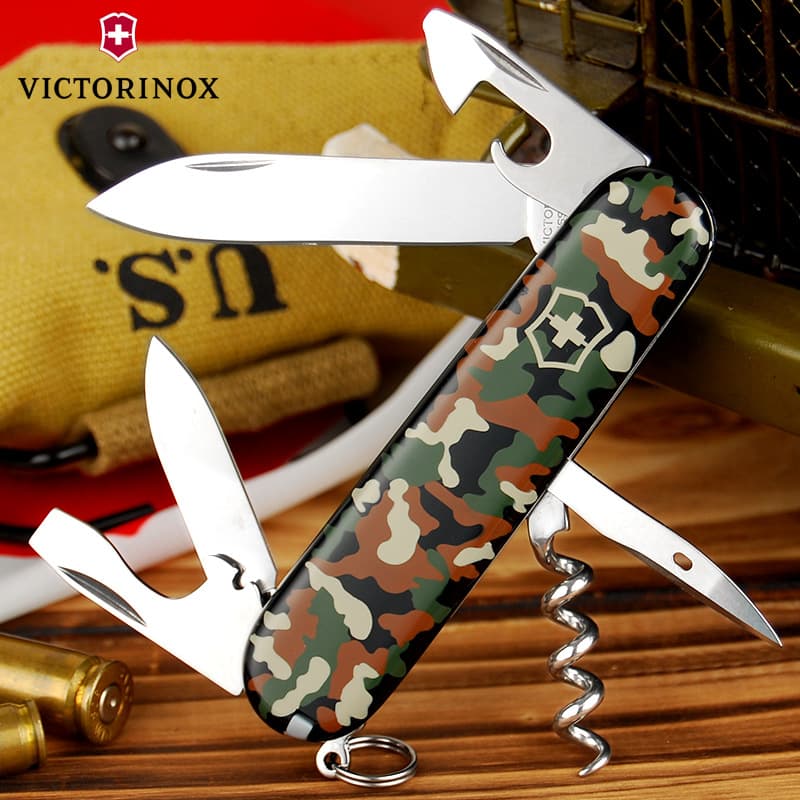 Original Victorinox Swiss Army Knife 91mm Standard Camouflage 1.3603.94 Multifunctional Folding Swiss Knife