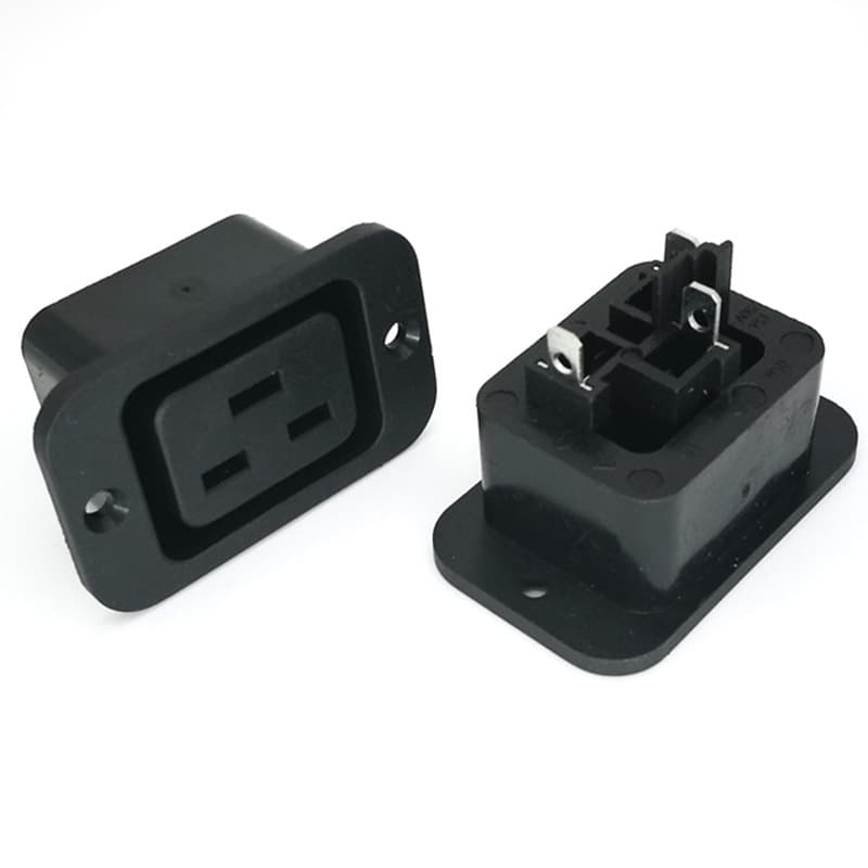Wholesale AC-06A Power Socket, Three-Pin All-Copper with Screw Holes, AC Power Conversion Figure-8 Socket