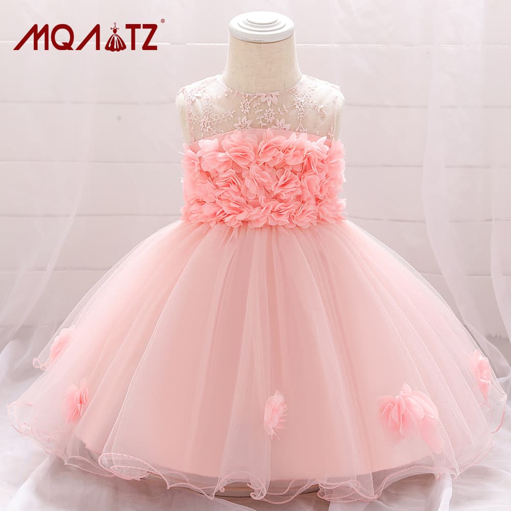 Baby Dress with Cutout Applique, Full Moon Princess Outfit, Photography Gown, First Birthday Princess Dress, Baby Girl