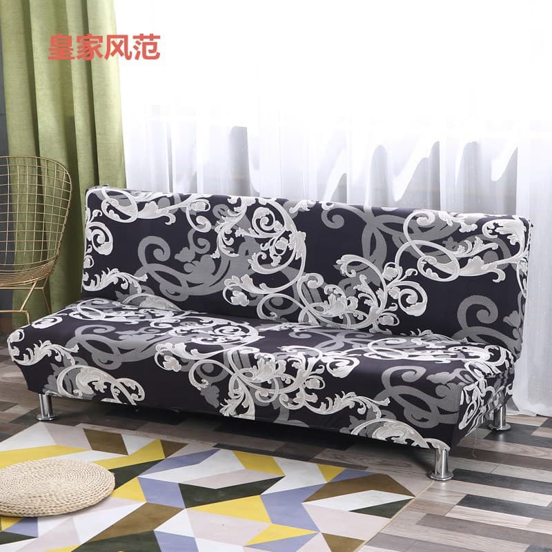 Cross-border Armless Sofa Bed Cover Factory Direct Stretch Universal Knitted Sofa Bed Cover Sofa Cover Full Wrap Wholesale