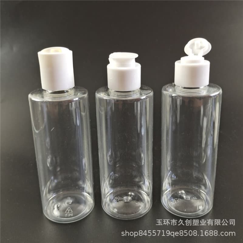 Supply 120ml 60ml PET flat shoulder bottle lotion bottle swing cap bottle spray bottle plastic transparent bottle