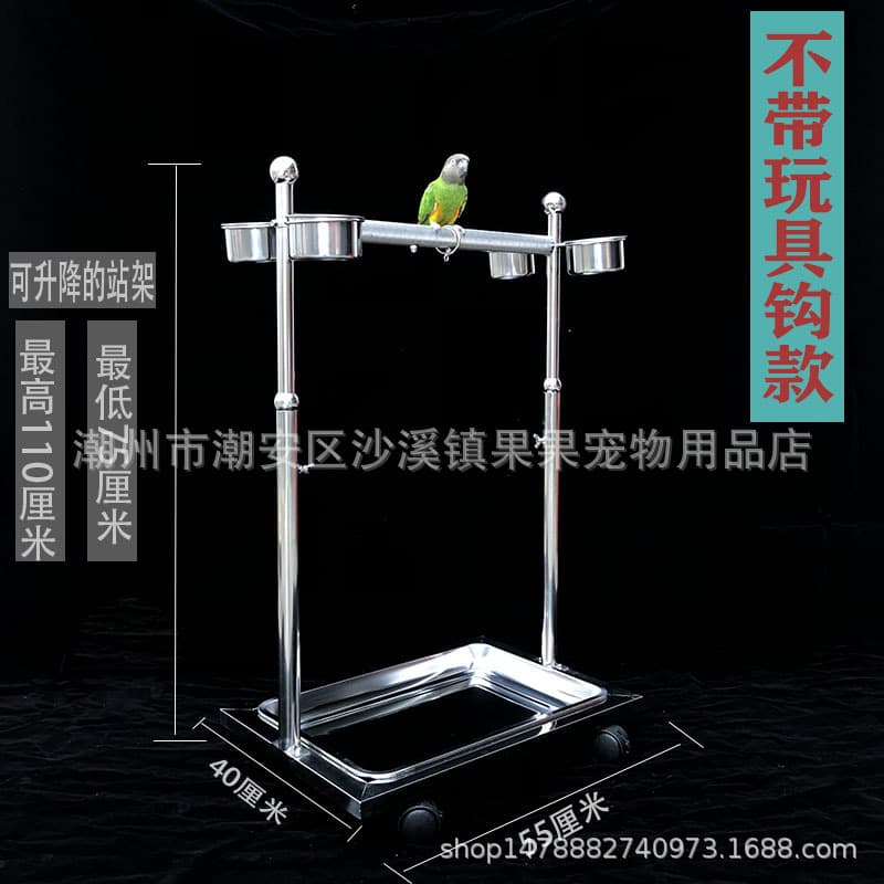 Large Outdoor Parrot Cage with Wheels for Easy Movement, Durable Iron Construction, Green and White Finish, Spacious Design