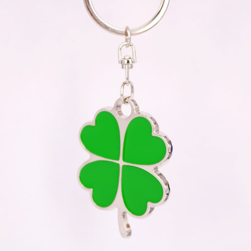 Alloy Special Creative Gift Four-leaf Clover Keychain, Lucky Charm Chain, Customizable Lucky Clover Car Keyring