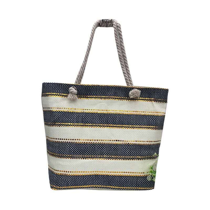 New Factory Custom 600D Printed Slipper Shopping Bag, Cotton Rope Handheld Beach Bag, Export Handbag Wholesale