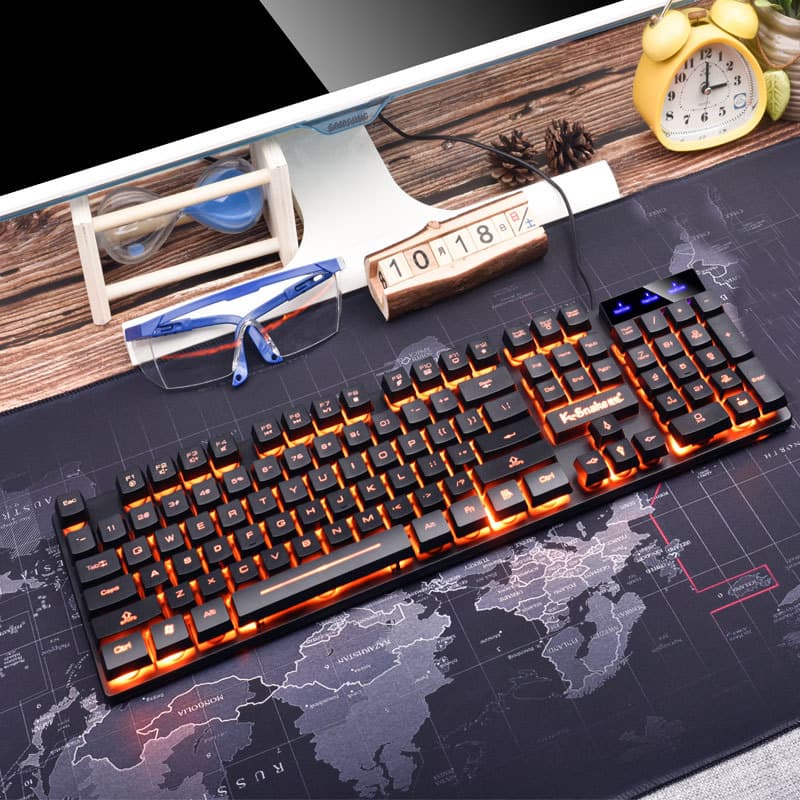 Viper K4 Wired Keyboard USB Gaming Backlit Laptop Desktop Computer Silent Keyboard Office Home