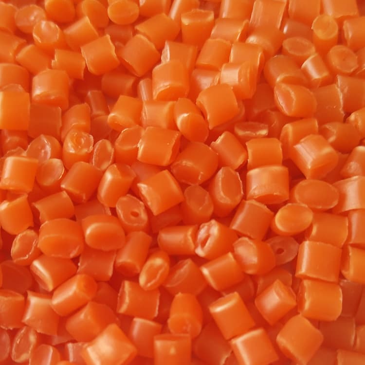 (Manufacturer) In-stock supply of orange-red MPP recycled pellets for power pipe production, injection molding