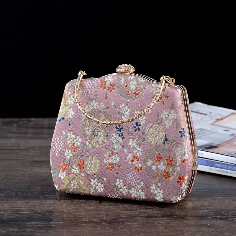 New Chinese Style Handbag Retro Chain Handbag Cheongsam Bag Crossbody Bag Hanfu Bag Annual Meeting Bag Women's Bag
