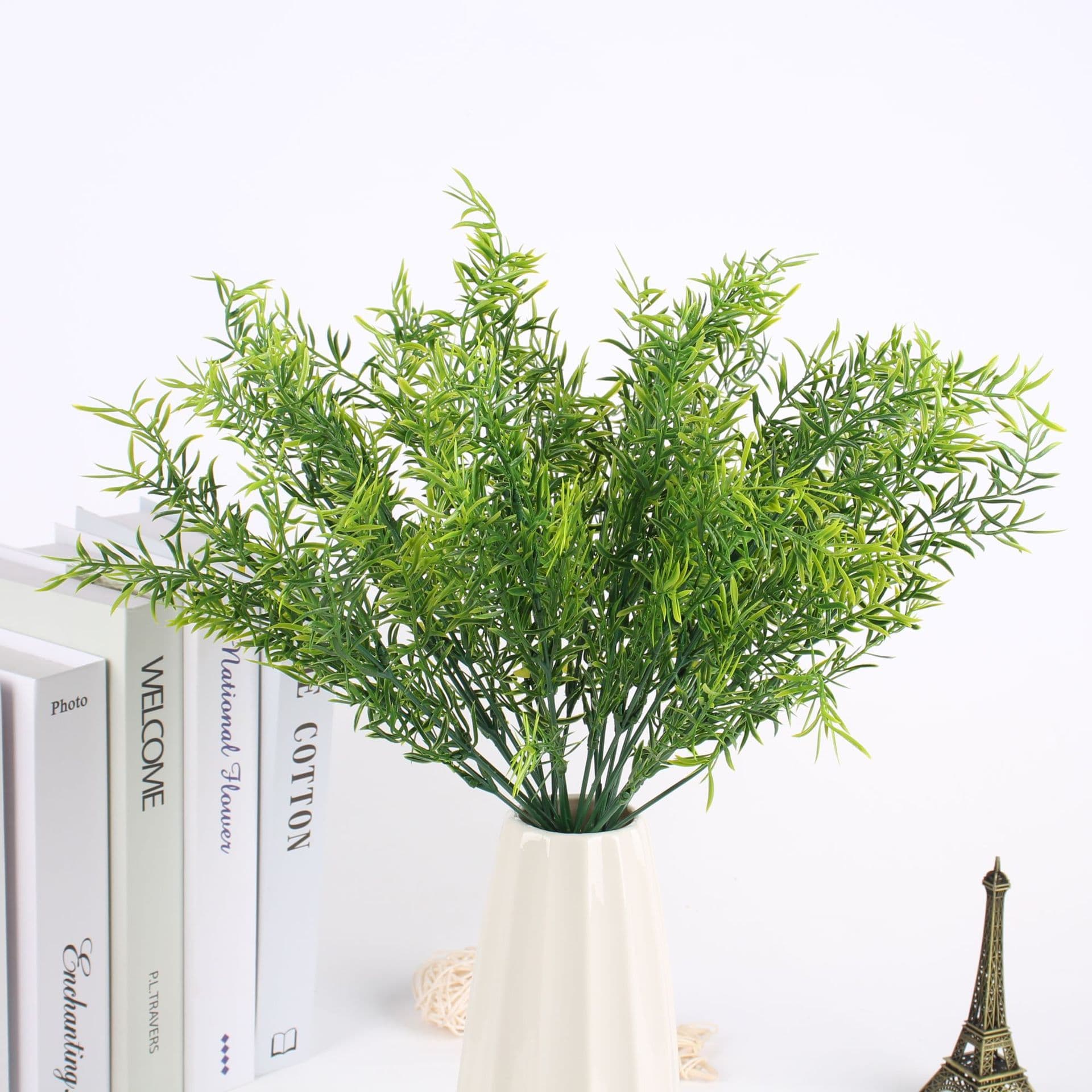 7-forked snapdragon green grass, plant wall material, artificial green plants, aquatic plants, plastic grass