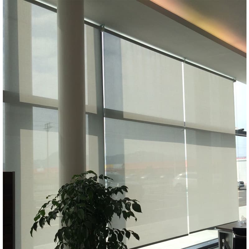 Office sunshine fabric roller blinds sun protection curtains flame retardant shading engineering board room lifting office building lifting curtains