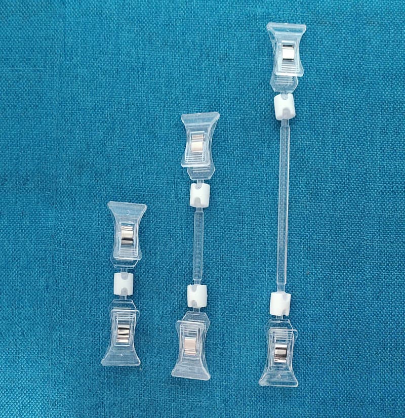 Manufacturer Supply POP Advertising Clips Explosion Sticker Clip Price Tag Clip Double-headed Shelf Clip Crystal Advertising Clip