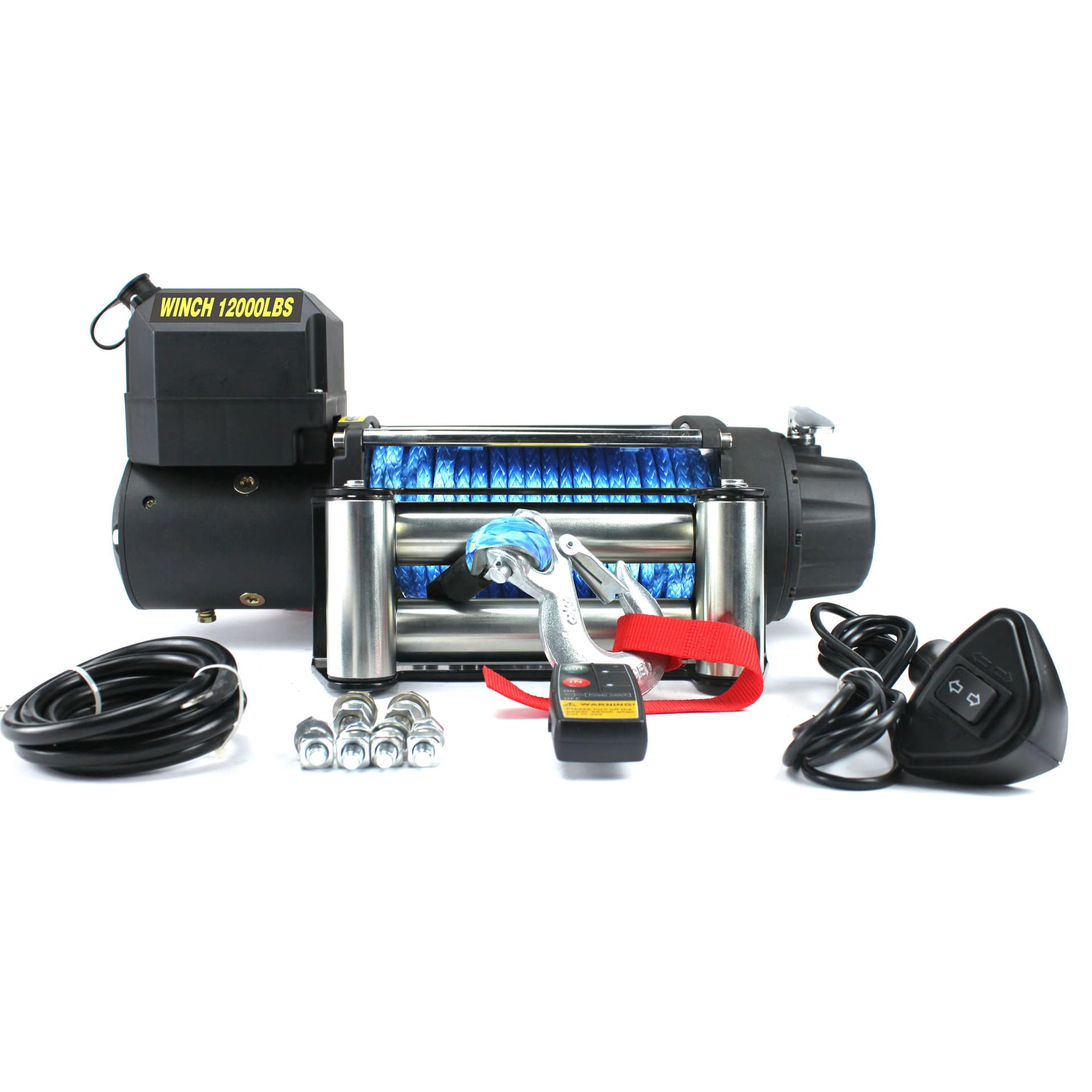 Factory Low Price Sale 12v/24v 12000 lb Nylon Rope Vehicle Electric Winch