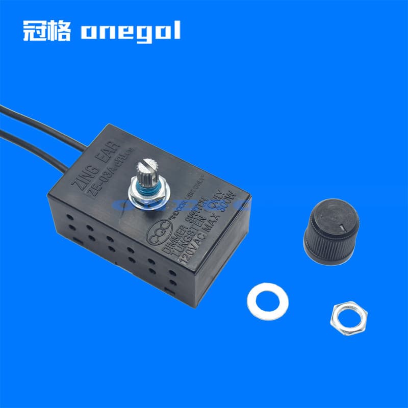 Dimmer Stepless Continuous Dimming 300W Rotary Adjustable Color 120V/240V Dimmer Switch