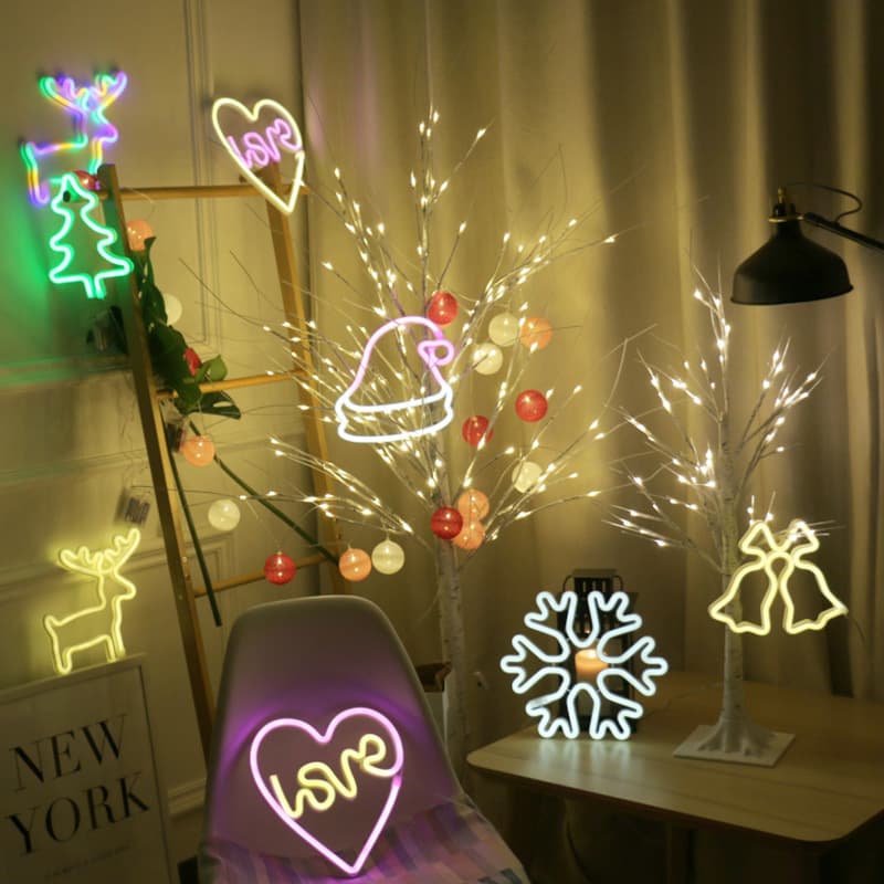 LED Flamingo Light Style Light ins Cactus Neon Clouds Neon Moon Lightning Night Decorative Light