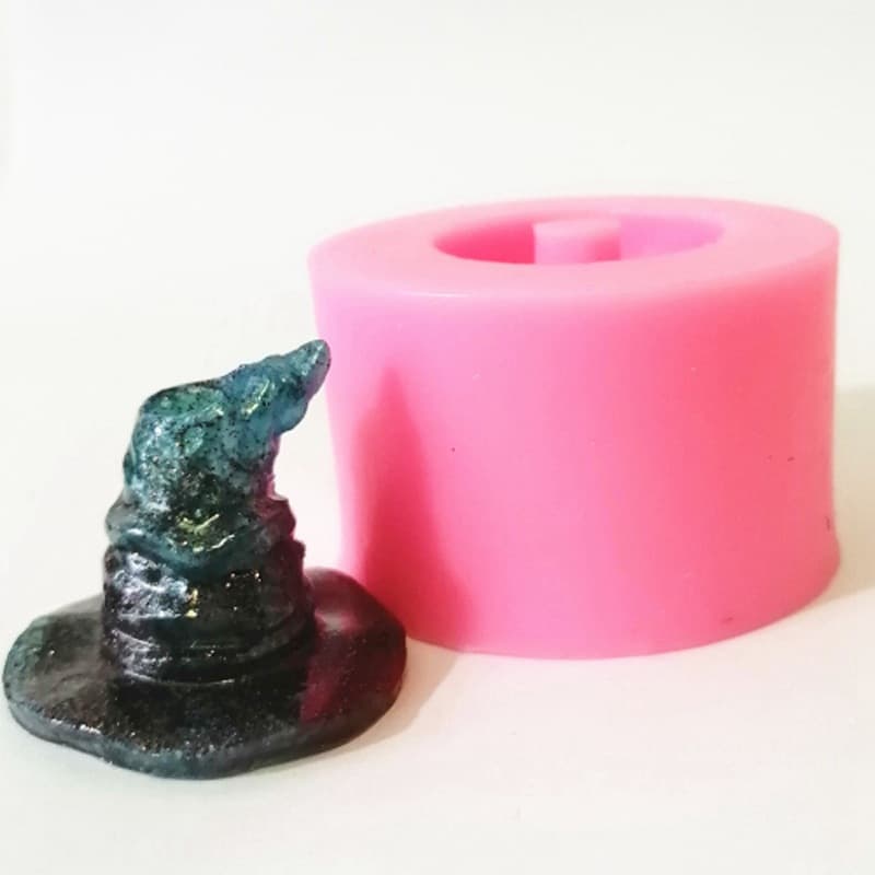 Wizard Hat Straw Silicone Mold, Epoxy Resin Mold for DIY Straw Hat Decoration, Chocolate Baking Mold for Export