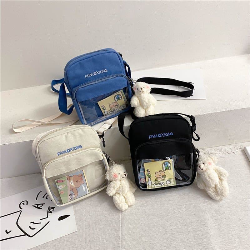 Women's Bag 2026 New Canvas Bag Korean Fashion Small Square Bag Shoulder Crossbody Bag Drop Shipping