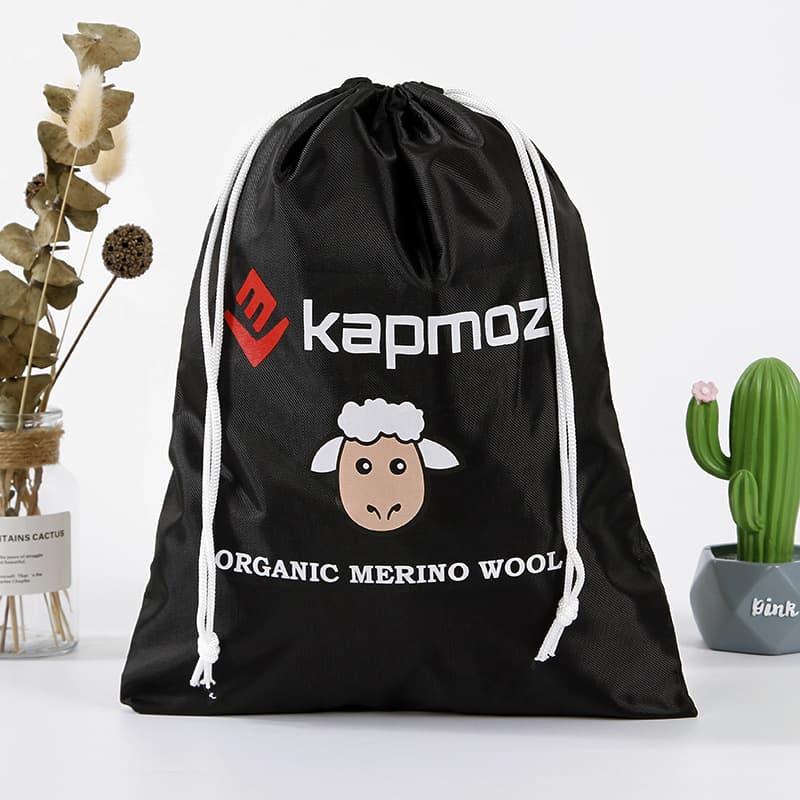 210D polyester drawstring pocket drawstring storage bag outdoor sports backpack drawstring bag color printed logo wholesale