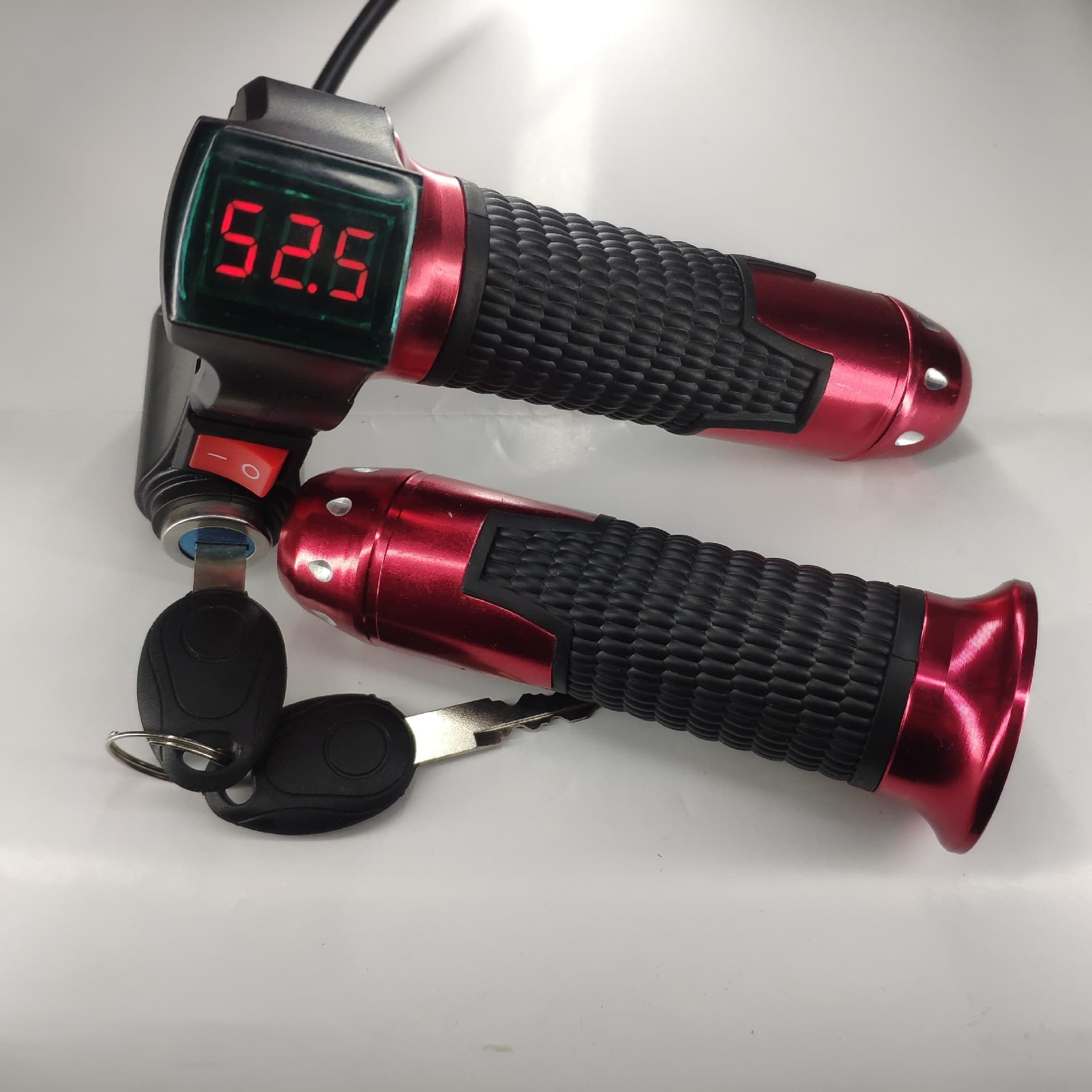 Red screen rice grain lock + switch electric vehicle throttle handlebar electric vehicle accessories speed control lever throttle body handlebar