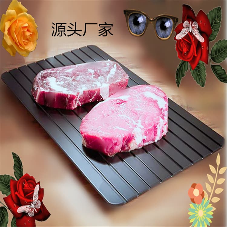 Food quick defrosting board household steak seafood defrosting tray aluminum cutting board meat melting kitchen tool wholesale
